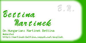 bettina martinek business card